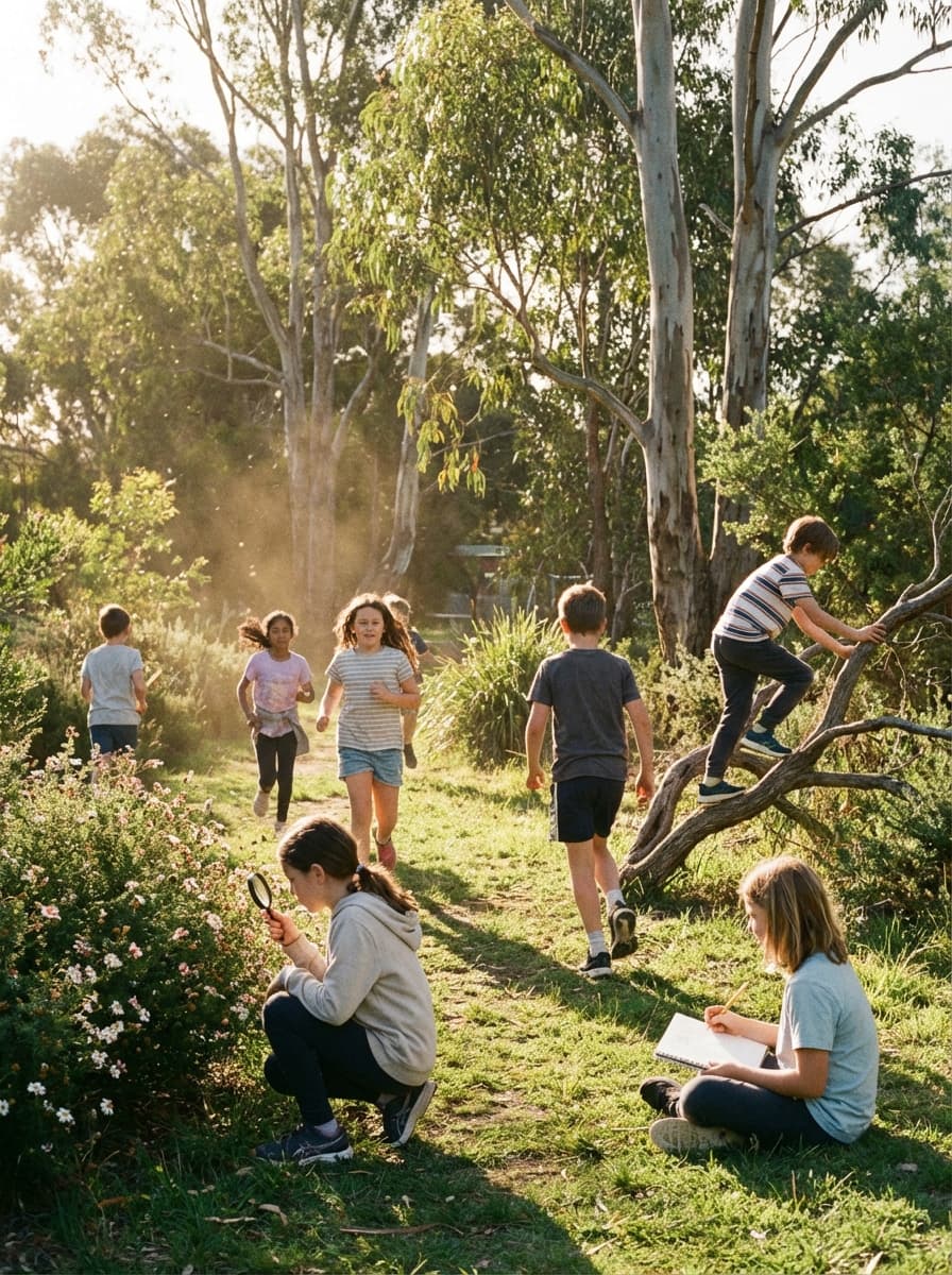Children playing together outdoors